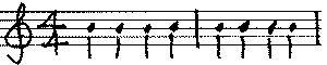 8 beats of crotchet Cs